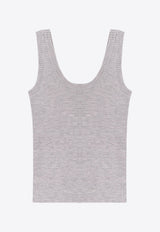 Brunello Cucinelli Ribbed Knit Tank Top Gray MLV110210_C072_CIOTTOLO_30632527