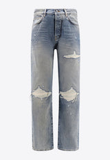 Amiri Distressed Straight-Leg Jeans Denim AMDNGH1085406_Antique Indigo_29847380