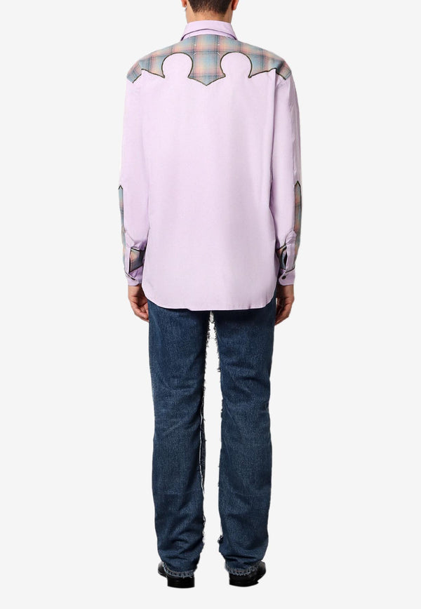 Maison Margiela Madras-Motif Inserts Shirt Purple S67DT0008S43001_375_Purple_29844120