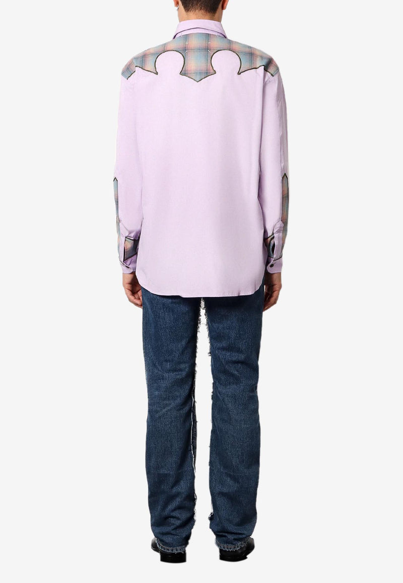 Maison Margiela Madras-Motif Inserts Shirt Purple S67DT0008S43001_375_Purple_29844120