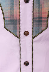 Maison Margiela Madras-Motif Inserts Shirt Purple S67DT0008S43001_375_Purple_29844120