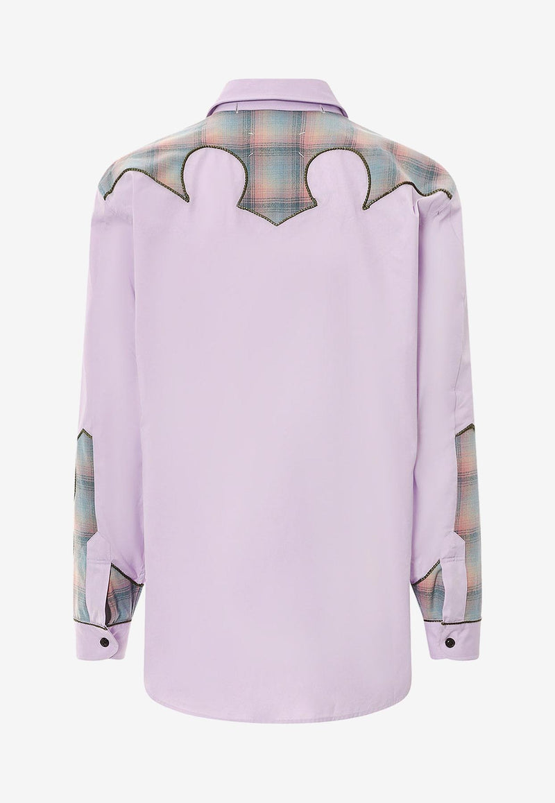 Maison Margiela Madras-Motif Inserts Shirt Purple S67DT0008S43001_375_Purple_29844120