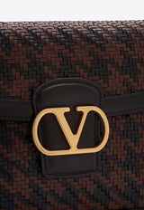 Valentino 9TO5 Woven-Leather Shoulder Bag Brown 7Y2B0R15VGBBKY_NERO/BARK BROWN/NERO_29842079