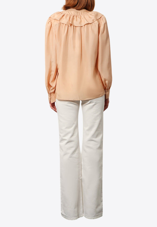 Chloè Ruffled Yoke Silk Shirt Pink 25UHT67489_6H7_OneColor_29848752