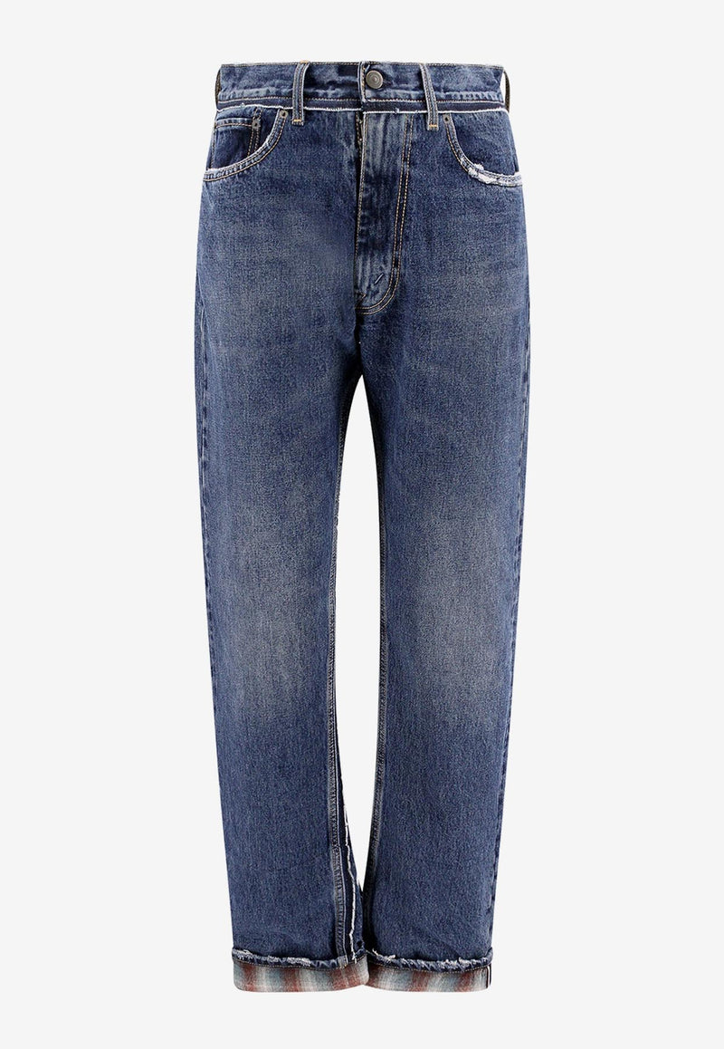 Maison Margiela Logo Patch Straight-Leg Jeans Blue S67LA0031STZ092_962_Blue_29848892