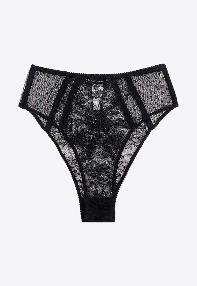 Dolce & Gabbana Point D'esprit-Tulle Underwear Black O2C71TONO24_N0000_Black_29845690