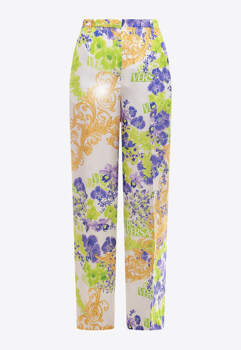 Versace Barocco Print Tailored Pants Multicolor 10082221A06716_5W270_Green_29841764