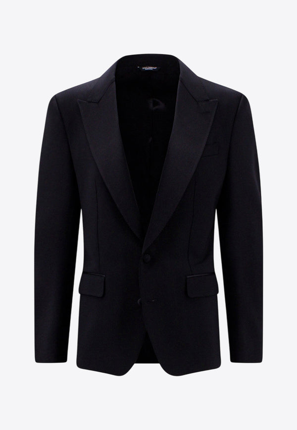 Dolce & Gabbana Single-Breasted Tuxedo Blazer Black G2PQ4TGG150_N0000_Black_29847822