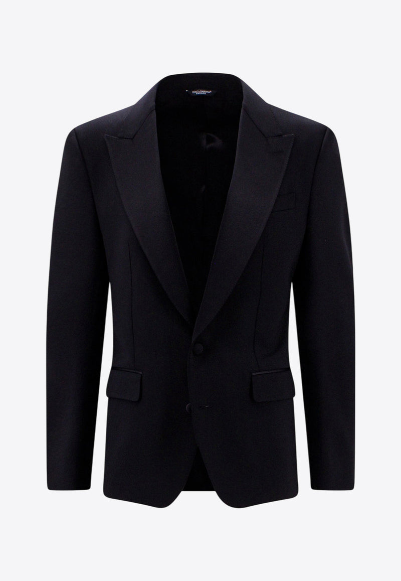 Dolce & Gabbana Single-Breasted Tuxedo Blazer Black G2PQ4TGG150_N0000_Black_29847822