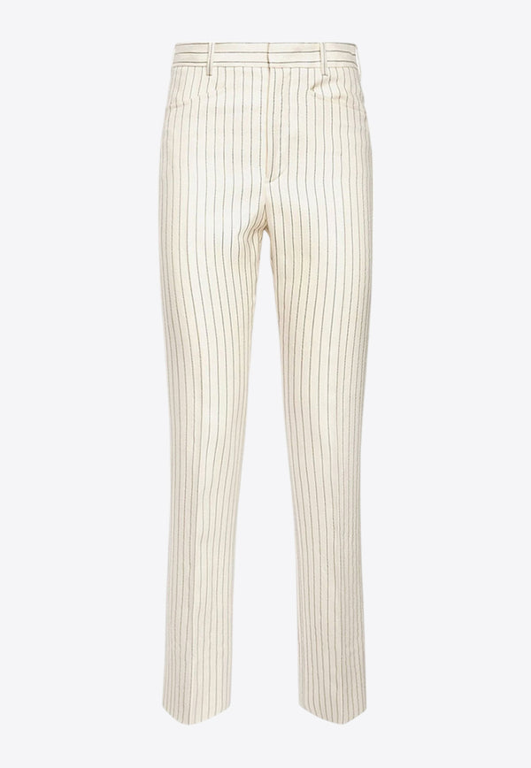 Tom Ford Striped Straight-Leg Pants White PAW558FAX1158_XECBL_White_29847809
