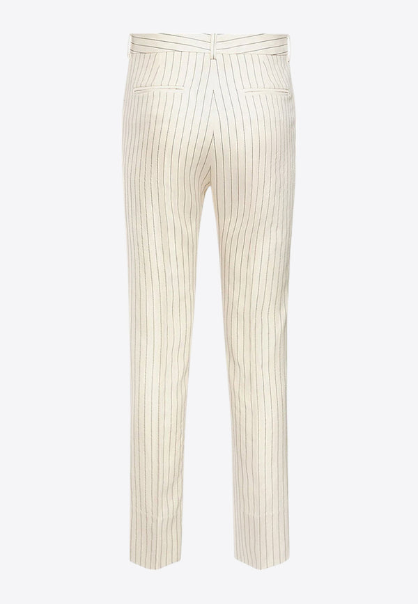 Tom Ford Striped Straight-Leg Pants White PAW558FAX1158_XECBL_White_29847809
