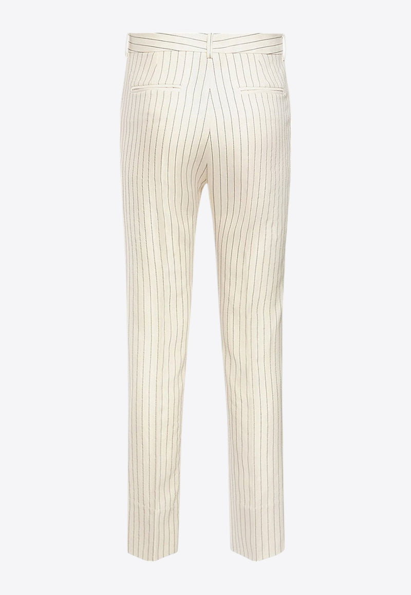 Tom Ford Striped Straight-Leg Pants White PAW558FAX1158_XECBL_White_29847809