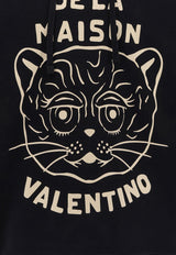 Valentino Chat De La Maison Hooded Sweatshirt Black 7V3MF28NB339RA_Nero/burro_29845228