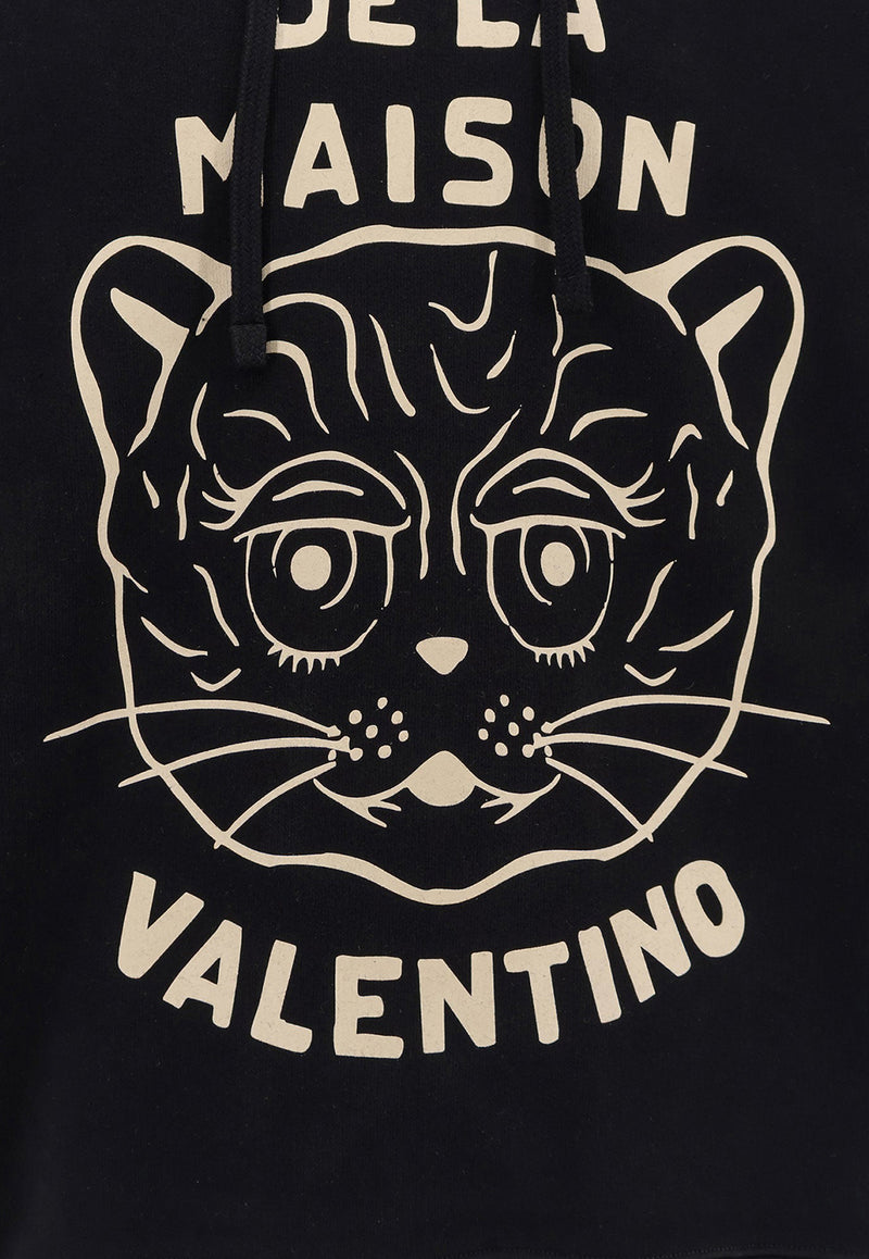 Valentino Chat De La Maison Hooded Sweatshirt Black 7V3MF28NB339RA_Nero/burro_29845228