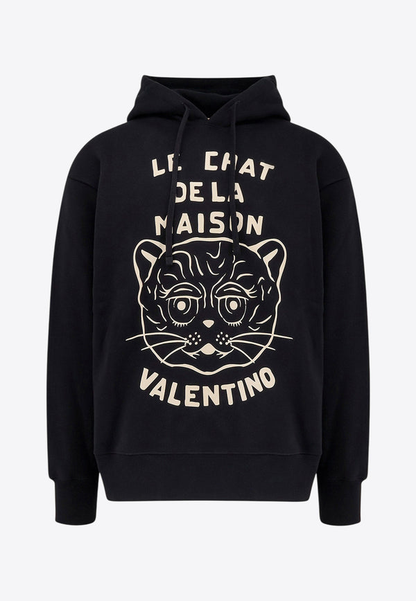 Valentino Chat De La Maison Hooded Sweatshirt Black 7V3MF28NB339RA_Nero/burro_29845228