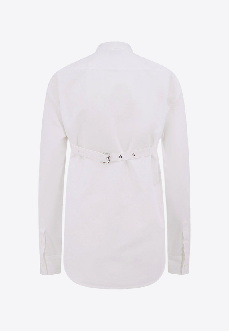Off-White Cross-Strapped Neck Shirt White OWGE014F23FAB0010_0100_White_29843973