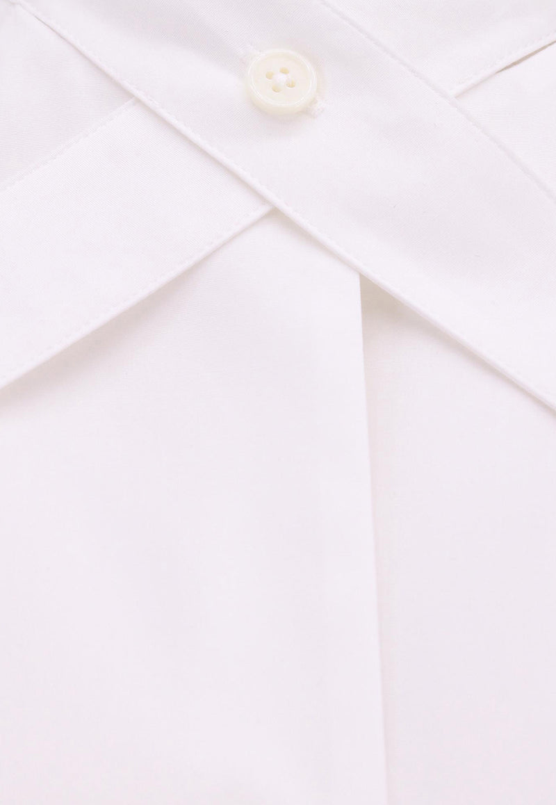 Off-White Cross-Strapped Neck Shirt White OWGE014F23FAB0010_0100_White_29843973