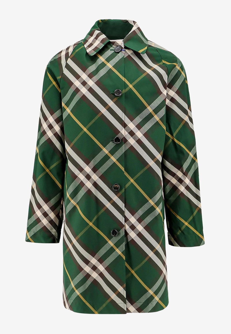 Burberry Reversible Checked Raincoat Green 8080655_B8636_Green_29846067