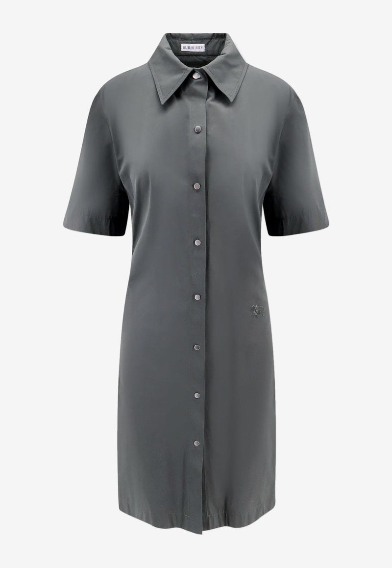 Burberry EKD Embroidered Midi Shirt Dress Gray 8083552_B8634_Grey_29843942