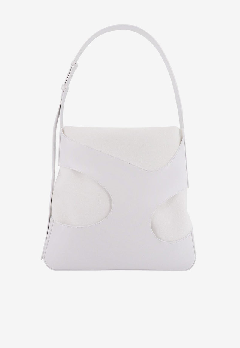 Ferragamo Cut-Out Leather Shoulder Bag White 241241762324_009_White_29845856