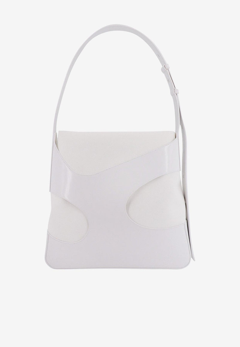 Ferragamo Cut-Out Leather Shoulder Bag White 241241762324_009_White_29845856