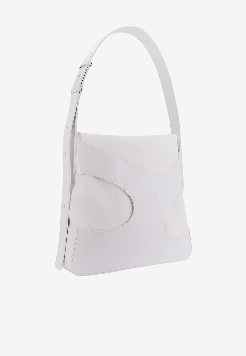 Ferragamo Cut-Out Leather Shoulder Bag White 241241762324_009_White_29845856