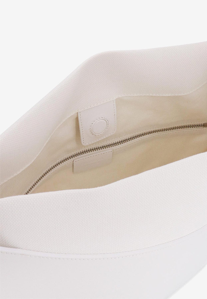 Ferragamo Cut-Out Leather Shoulder Bag White 241241762324_009_White_29845856