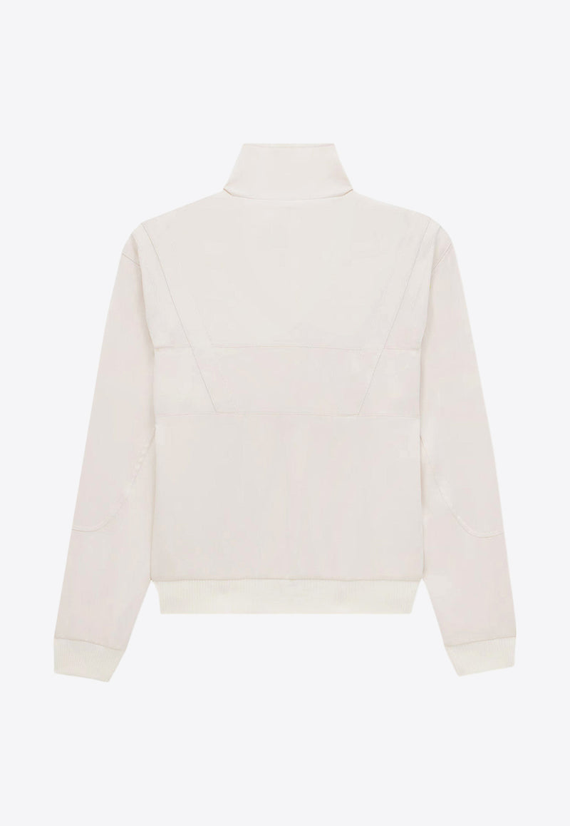 Saint Laurent Satin Jacket with Logo-Embroidery 779952Y3G36_9601_Cream_30632706