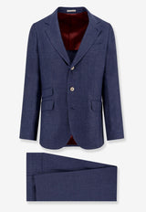 Brunello Cucinelli Single-Breasted Linen Blend Suit Blue MW482LDWH_C802_Blue_29846262