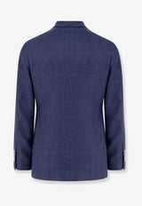 Brunello Cucinelli Single-Breasted Linen Blend Suit Blue MW482LDWH_C802_Blue_29846262