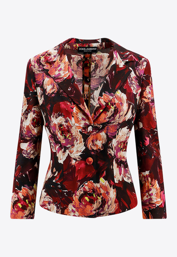 Dolce & Gabbana Floral Print Single-Breasted Blazer Multicolor F26S5TFSIBD_HR4YC_MultiColour_29847526