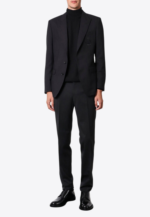 Dolce & Gabbana Single-Breasted Wool Jacket Black G2NW0ZFU28E_N0000_Black_29845809
