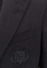 Dolce & Gabbana Single-Breasted Wool Jacket Black G2NW0ZFU28E_N0000_Black_29845809