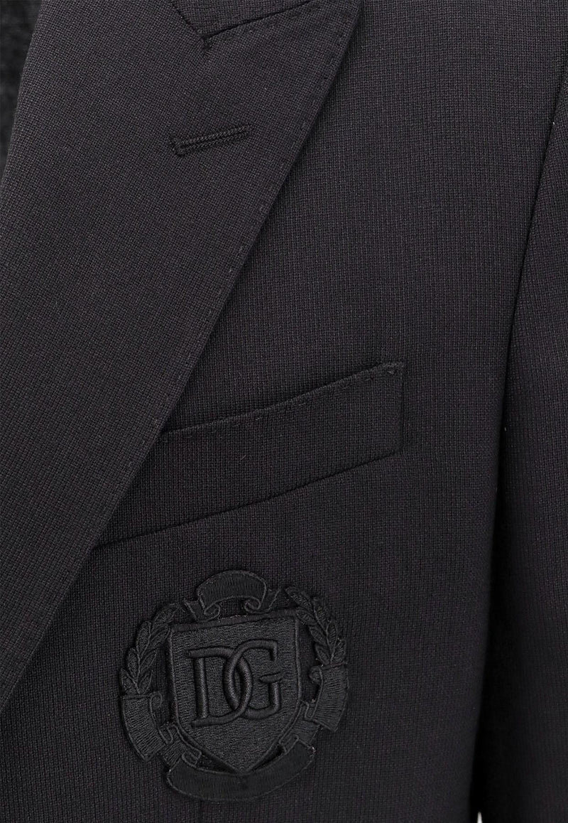 Dolce & Gabbana Single-Breasted Wool Jacket Black G2NW0ZFU28E_N0000_Black_29845809