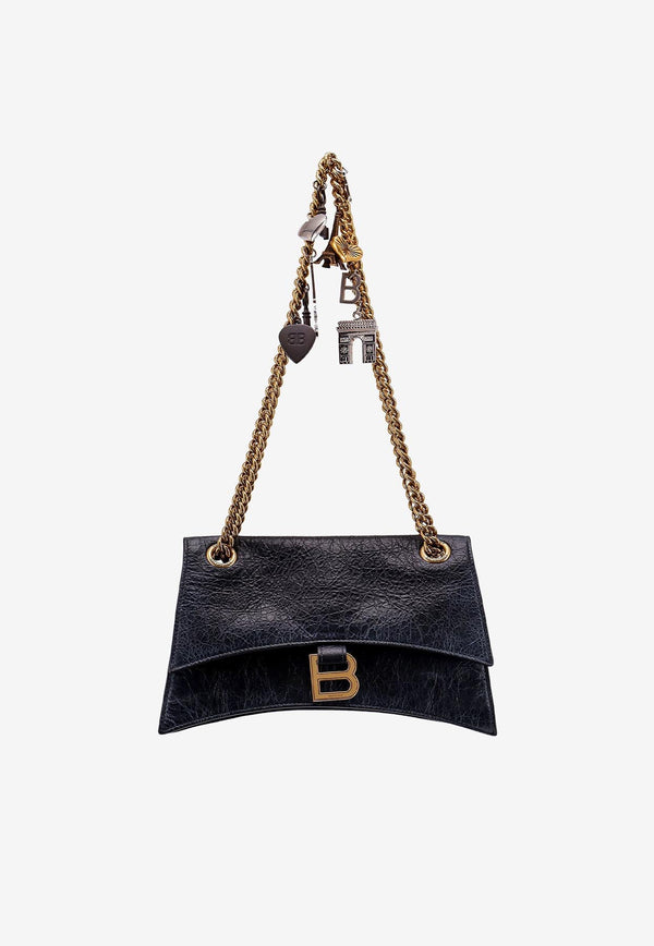 Balenciaga Small Crush Chain Shoulder Bag with Charms Black 7819202AA6W_1000_Black_29840715
