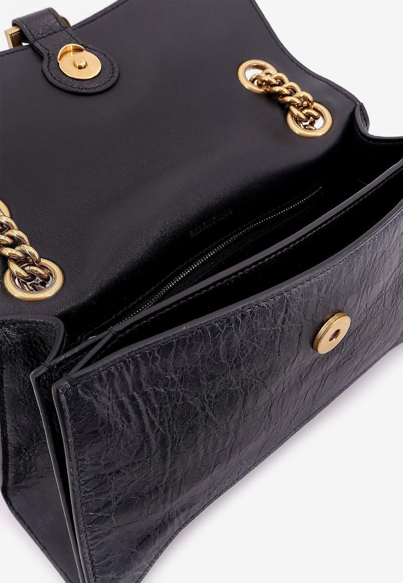 Balenciaga Small Crush Chain Shoulder Bag with Charms Black 7819202AA6W_1000_Black_29840715
