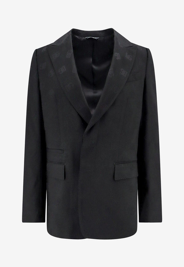 Dolce & Gabbana Single-Breasted Wool Tuxedo Jacket Black G2RQ2TGH647_N0000_Black_29844874