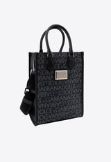 Dolce & Gabbana Small Logo Jacquard Top Handle Bag Black BM2123AJ705_8B969_Blue_29844421