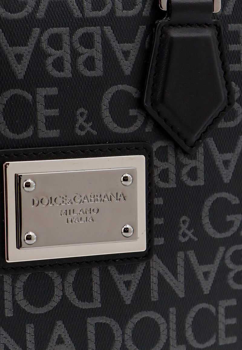 Dolce & Gabbana Small Logo Jacquard Top Handle Bag Black BM2123AJ705_8B969_Blue_29844421