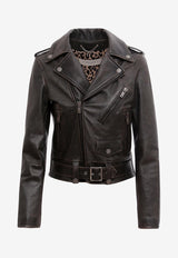 Golden Goose DB Distressed Leather Biker Jacket Black GWP00848P000647_90100_Black_29856795