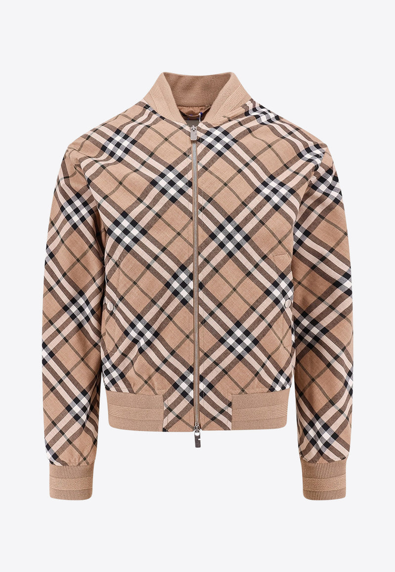 Burberry Vintage Check Zip-Up Bomber Jacket Beige 8092963_C1202_Beige_29844929