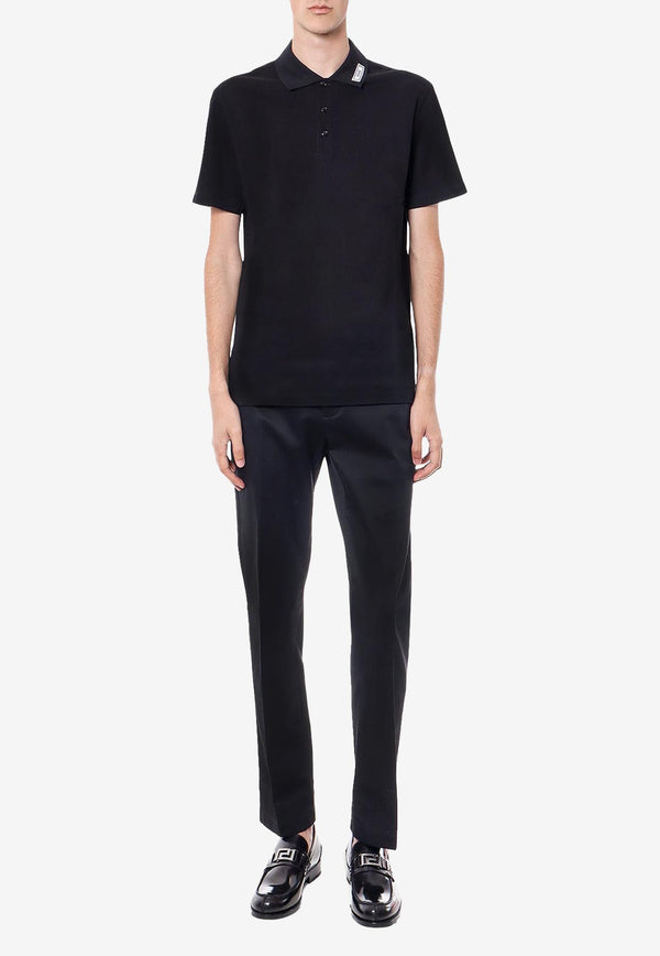 Versace Logo Label Polo T-shirt Black 10139061A11276_1B000_Black_29846041