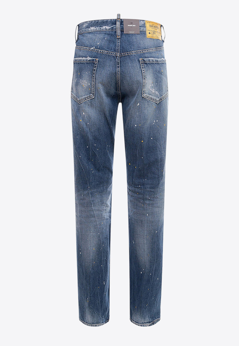 Dsquared2 Logo Patch Ripped Jeans Blue S74LB1349S30309_470_Blue_29845899