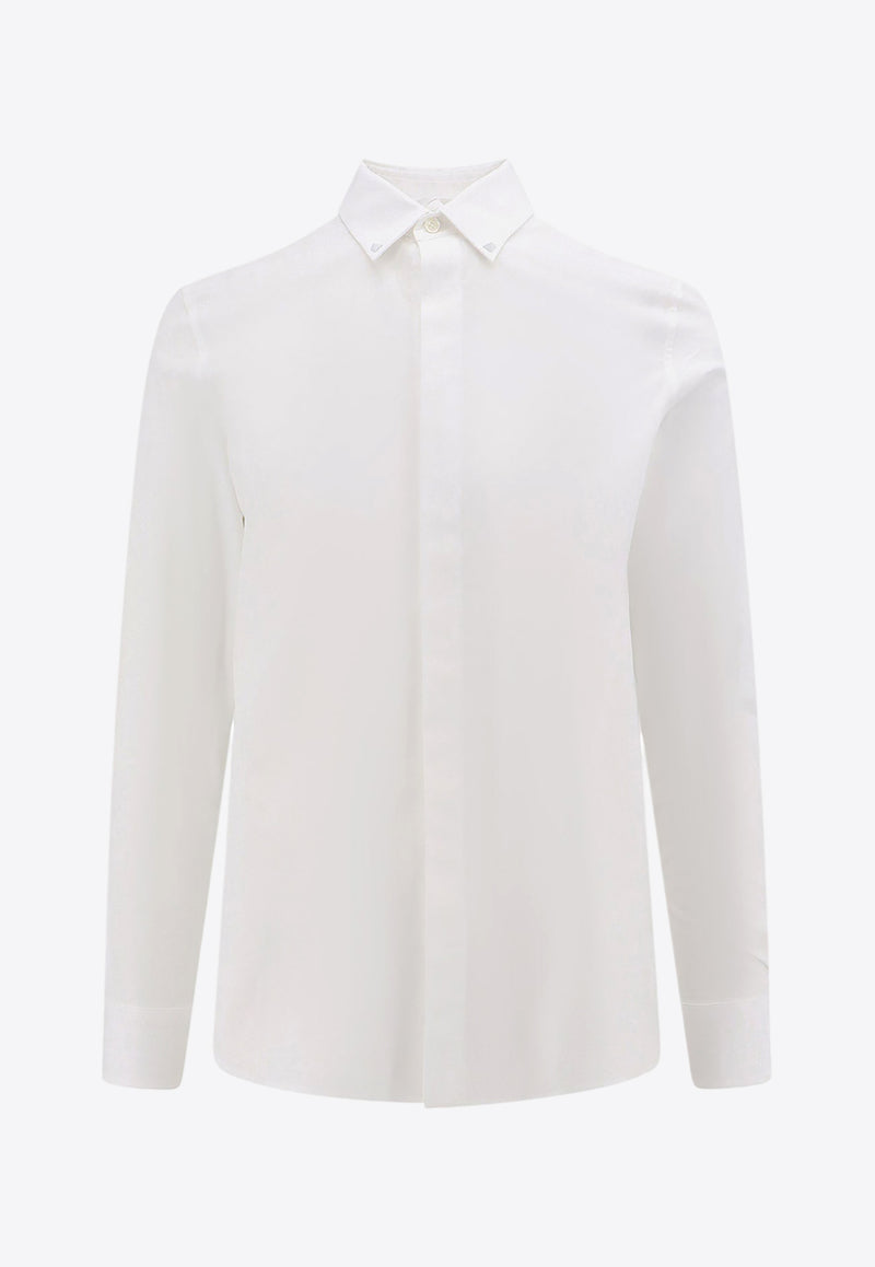 Valentino Rockstud Untitled Studs Buttoned Shirt White 4V3AB29C4WW_0BO_White_29846276