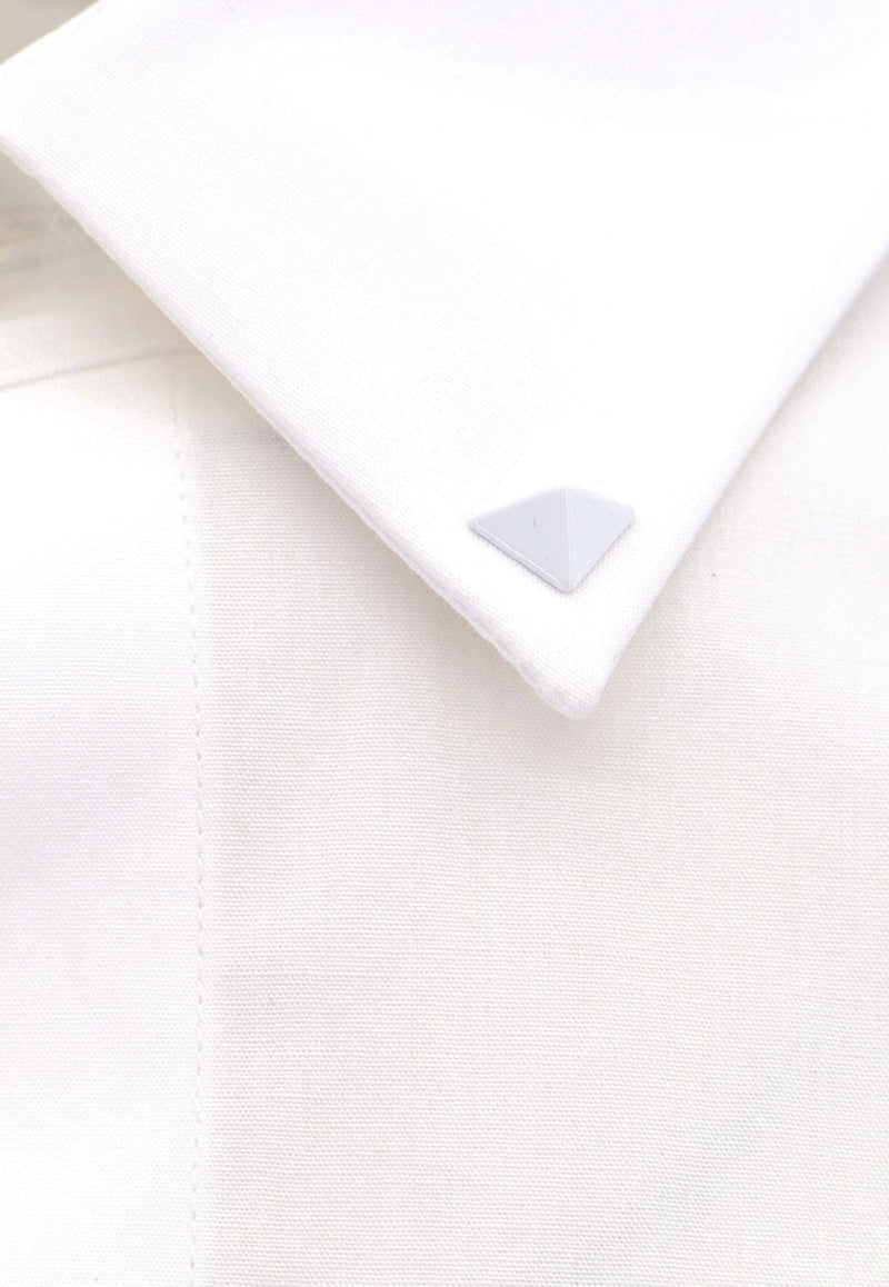 Valentino Rockstud Untitled Studs Buttoned Shirt White 4V3AB29C4WW_0BO_White_29846276