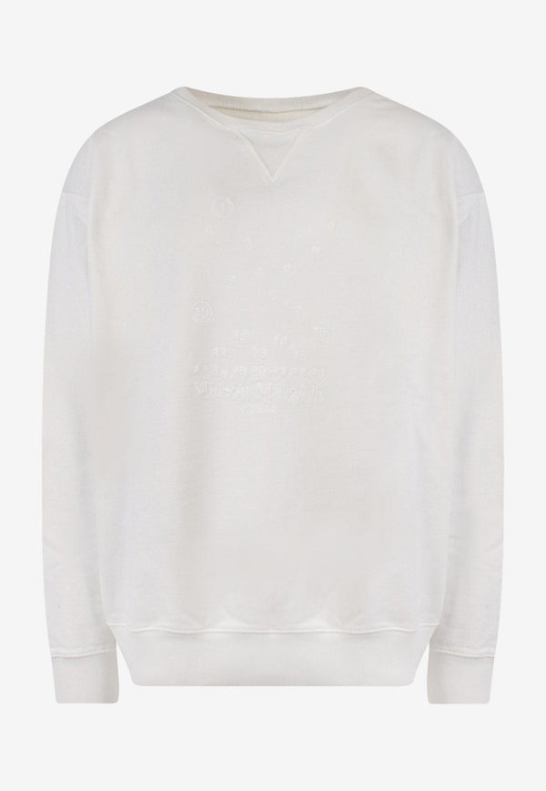 Maison Margiela Embroidered Logo Crewneck Sweatshirts White S50GU0208S25520_729_White_29843323