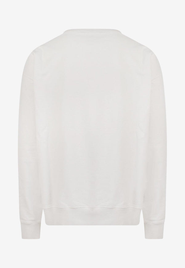 Maison Margiela Embroidered Logo Crewneck Sweatshirts White S50GU0208S25520_729_White_29843323