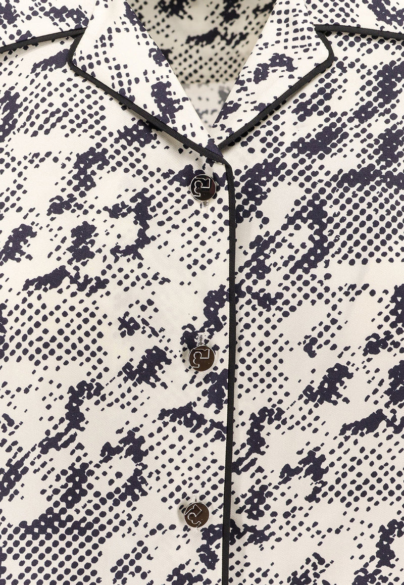 Tory Burch T Monogram Print Short-Sleeved Shirt 167742_113_Black_29848914