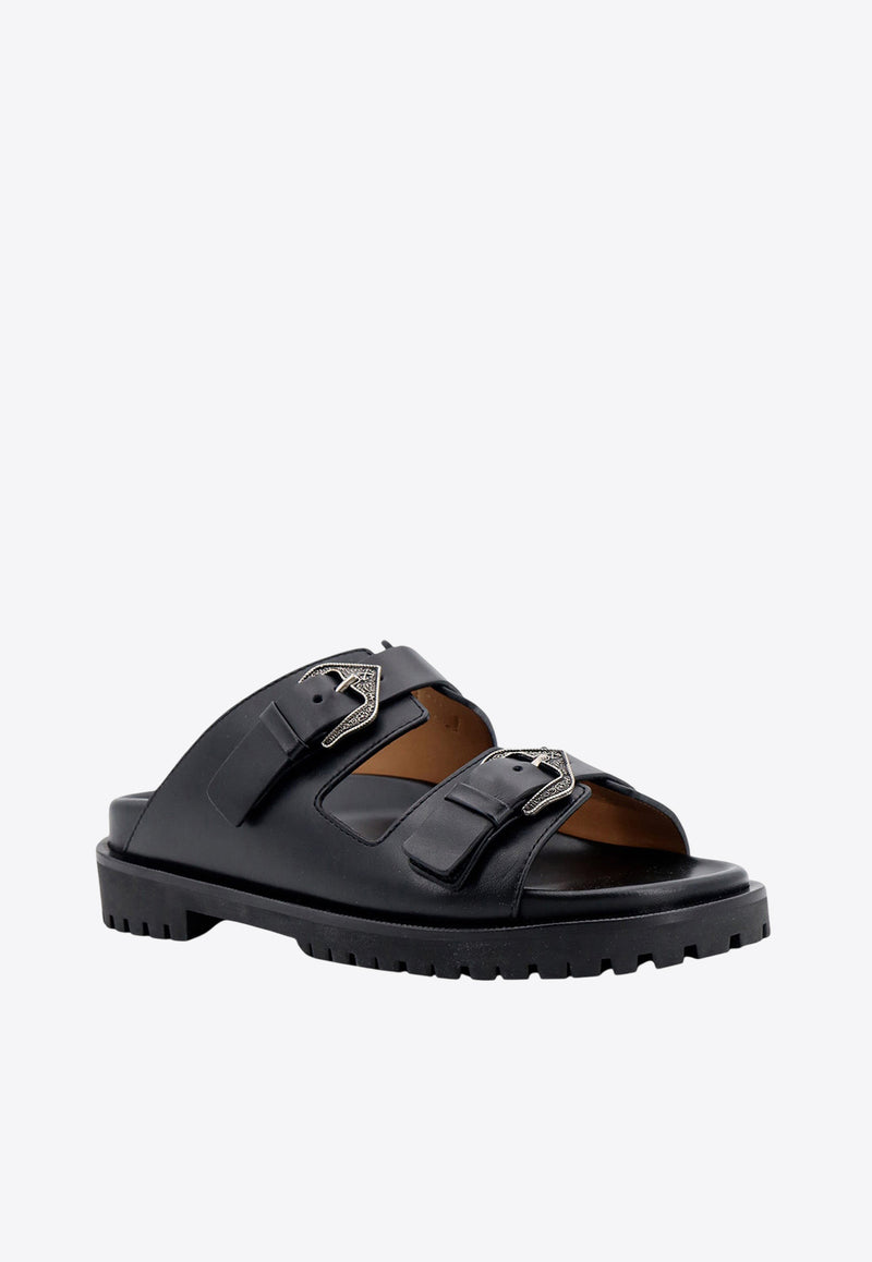 Off-White Arrow-Buckles Leather Sandals Black OWIH060S24LEA001_1010_Black_29843672