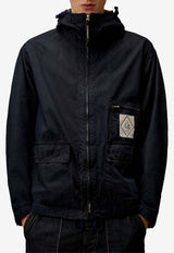 C.P. Company Logo Patch Zip-Up Google Jacket Black 18CMOW154A110288W_883_OneColor_29843645